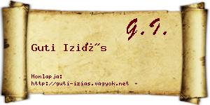 Guti Iziás névjegykártya